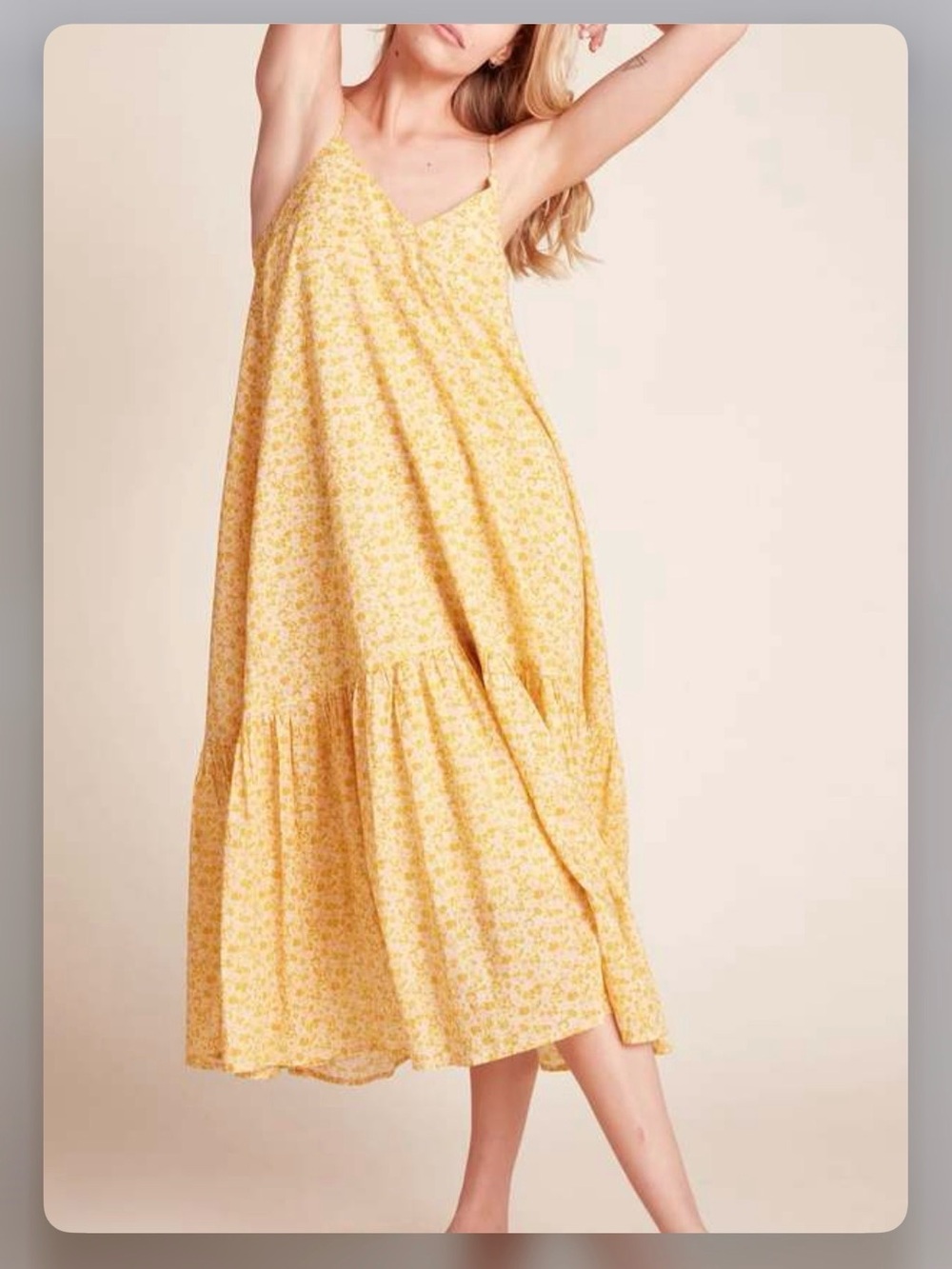 TROVATA
ARI TRAPEZE DRESS - MUSTARD YELLOW FLORAL